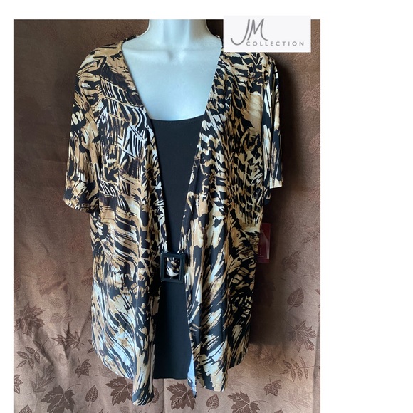 NWT JM Collection plus size 2X one-piece short sleeves - Picture 1 of 9